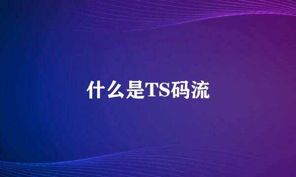 什么是TS码流