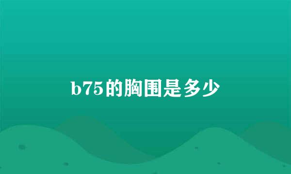 b75的胸围是多少