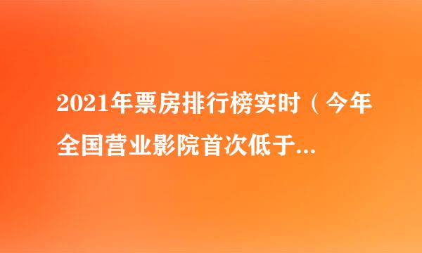 2021年票房排行榜实时（今年全国营业影院首次低于5000家）