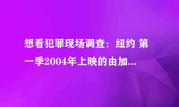 想看犯罪现场调查：纽约 第一季2004年上映的由加里·西尼斯主演的免费高清资源