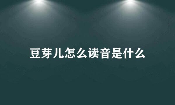 豆芽儿怎么读音是什么