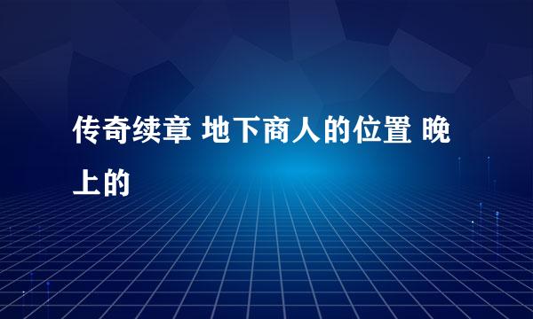 传奇续章 地下商人的位置 晚上的