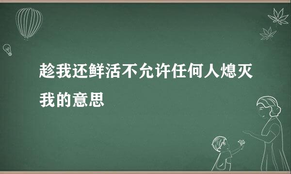 趁我还鲜活不允许任何人熄灭我的意思