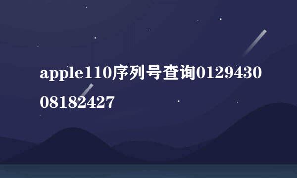 apple110序列号查询012943008182427