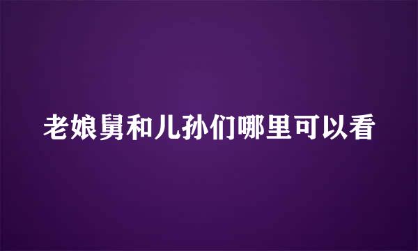 老娘舅和儿孙们哪里可以看