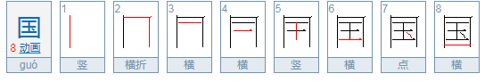 国的笔顺是什么