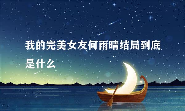 我的完美女友何雨晴结局到底是什么