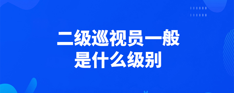 二级巡视员是什么级别？