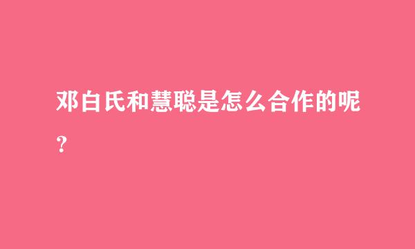 邓白氏和慧聪是怎么合作的呢？