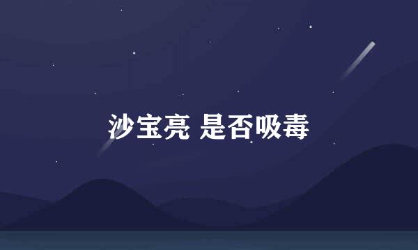 沙宝亮 是否吸毒