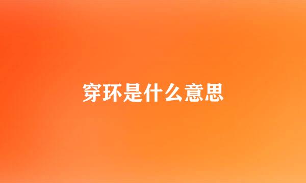 穿环是什么意思