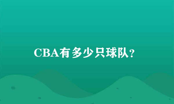 CBA有多少只球队？