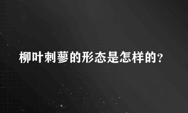 柳叶刺蓼的形态是怎样的？