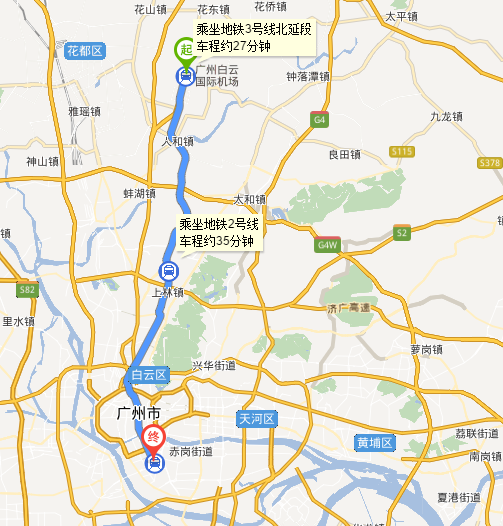 请问从广州白云机场到星驿公寓怎么走，打车要多钱？