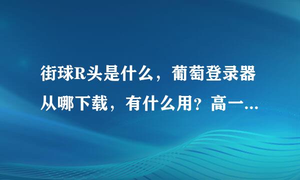 街球R头是什么，葡萄登录器从哪下载，有什么用？高一高二高三板是什么