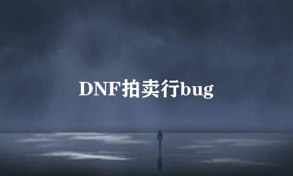 DNF拍卖行bug