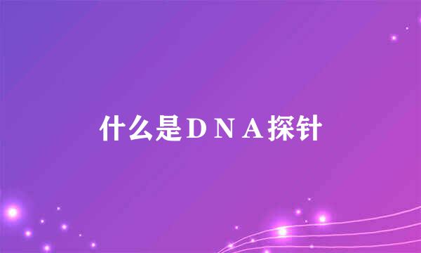 什么是ＤＮＡ探针