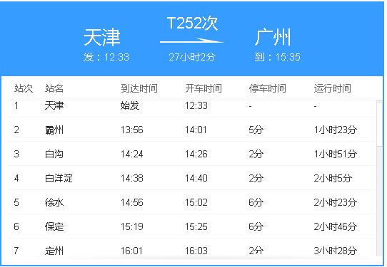 T252是天津东站坐车吗？