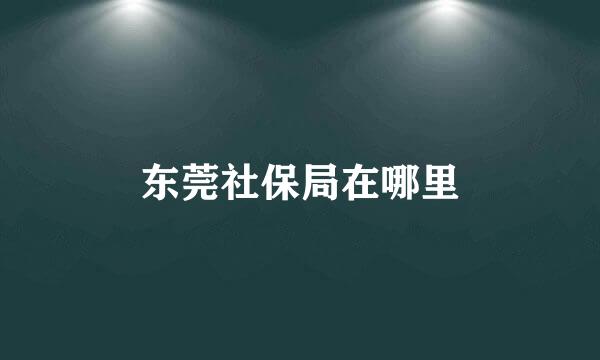 东莞社保局在哪里