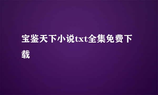 宝鉴天下小说txt全集免费下载