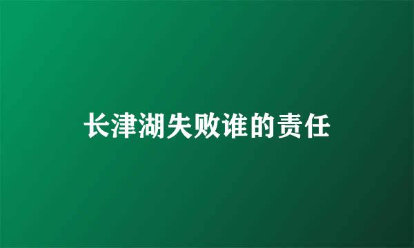 长津湖失败谁的责任