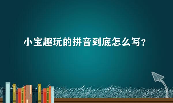 小宝趣玩的拼音到底怎么写？