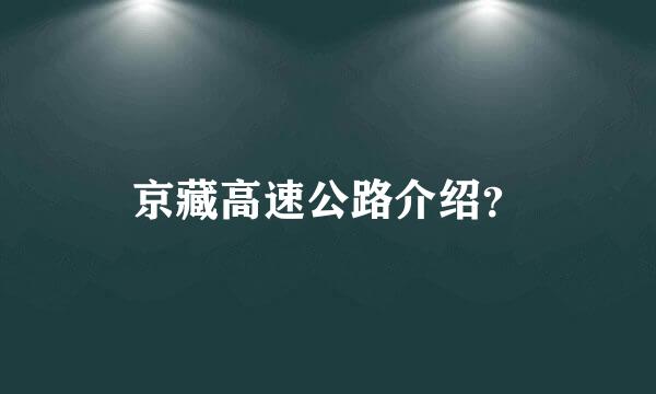 京藏高速公路介绍？