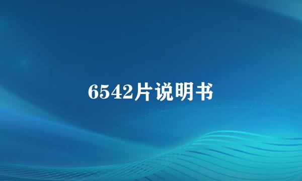 6542片说明书