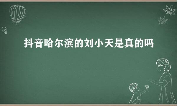 抖音哈尔滨的刘小天是真的吗