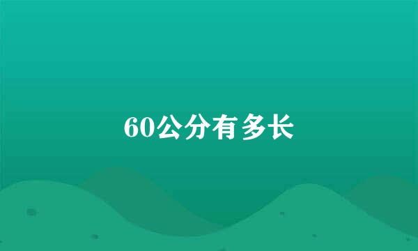 60公分有多长