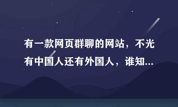 有一款网页群聊的网站，不光有中国人还有外国人，谁知道网址是什么呢？