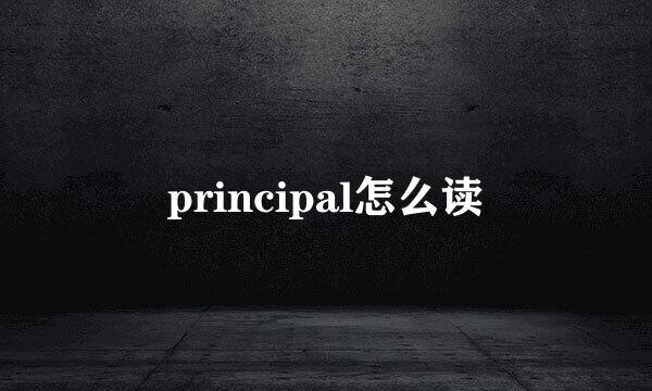 principal怎么读
