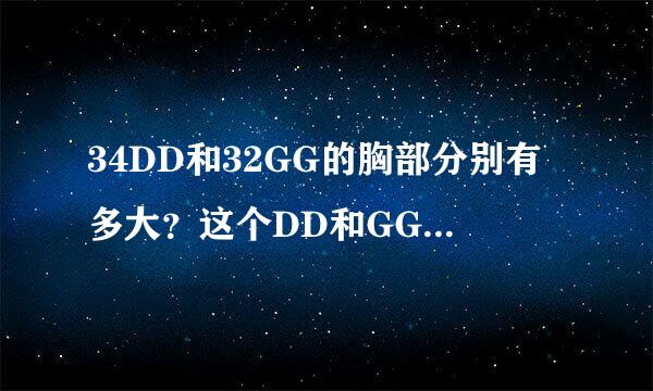 34DD和32GG的胸部分别有多大？这个DD和GG又是什么意思？