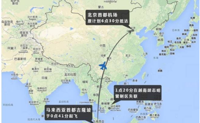 马来西亚飞往北京途径哪些国家经过南太平洋吗