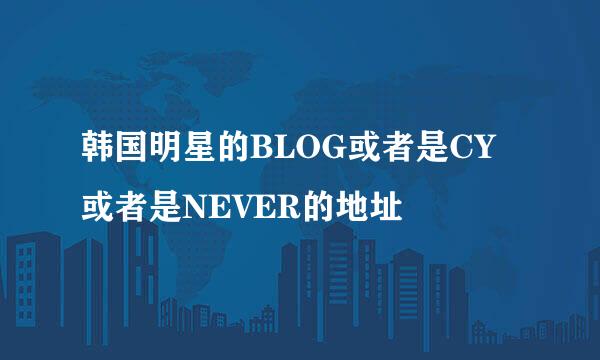 韩国明星的BLOG或者是CY 或者是NEVER的地址