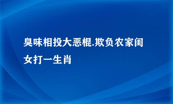 臭味相投大恶棍.欺负农家闺女打一生肖