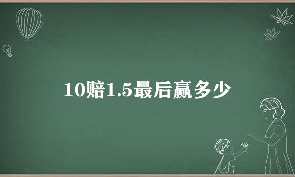 10赔1.5最后赢多少