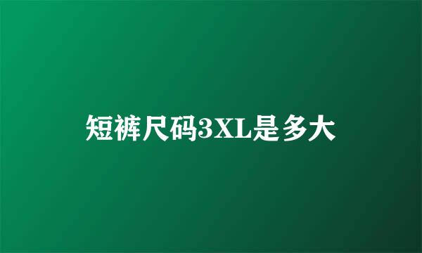 短裤尺码3XL是多大