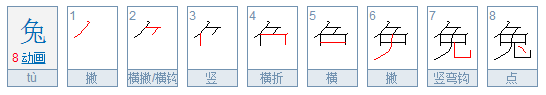 兔的偏旁是什么？