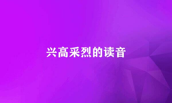 兴高采烈的读音