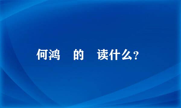 何鸿燊的燊读什么？