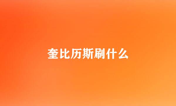 奎比历斯刷什么