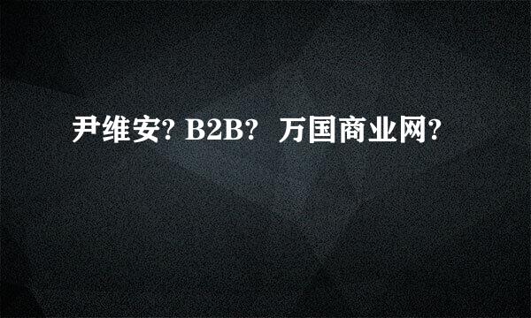 尹维安? B2B?  万国商业网?