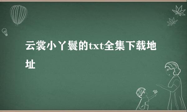 云裳小丫鬟的txt全集下载地址