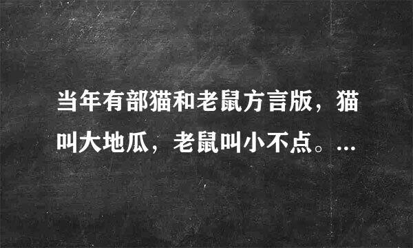 当年有部猫和老鼠方言版，猫叫大地瓜，老鼠叫小不点。这个是什么版本？