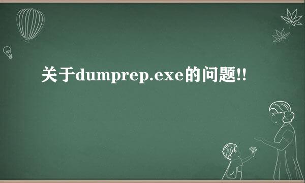 关于dumprep.exe的问题!!