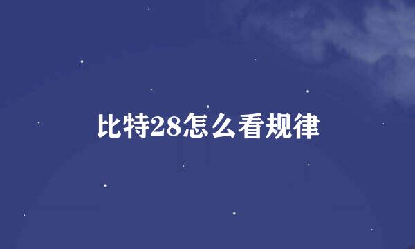 比特28怎么看规律