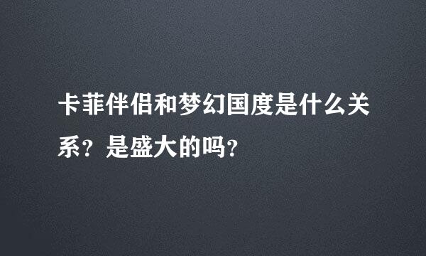 卡菲伴侣和梦幻国度是什么关系？是盛大的吗？