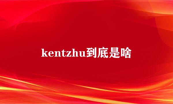 kentzhu到底是啥