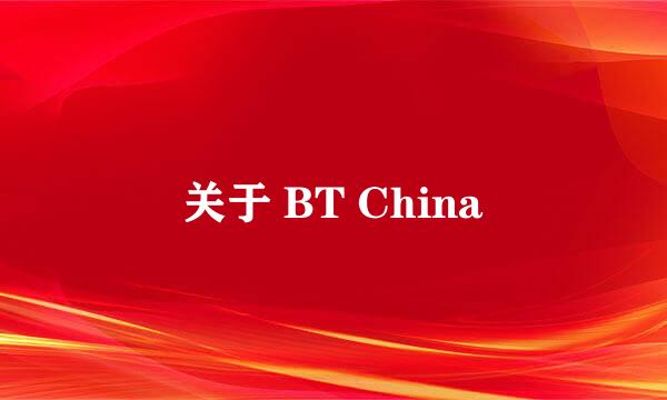 关于 BT China